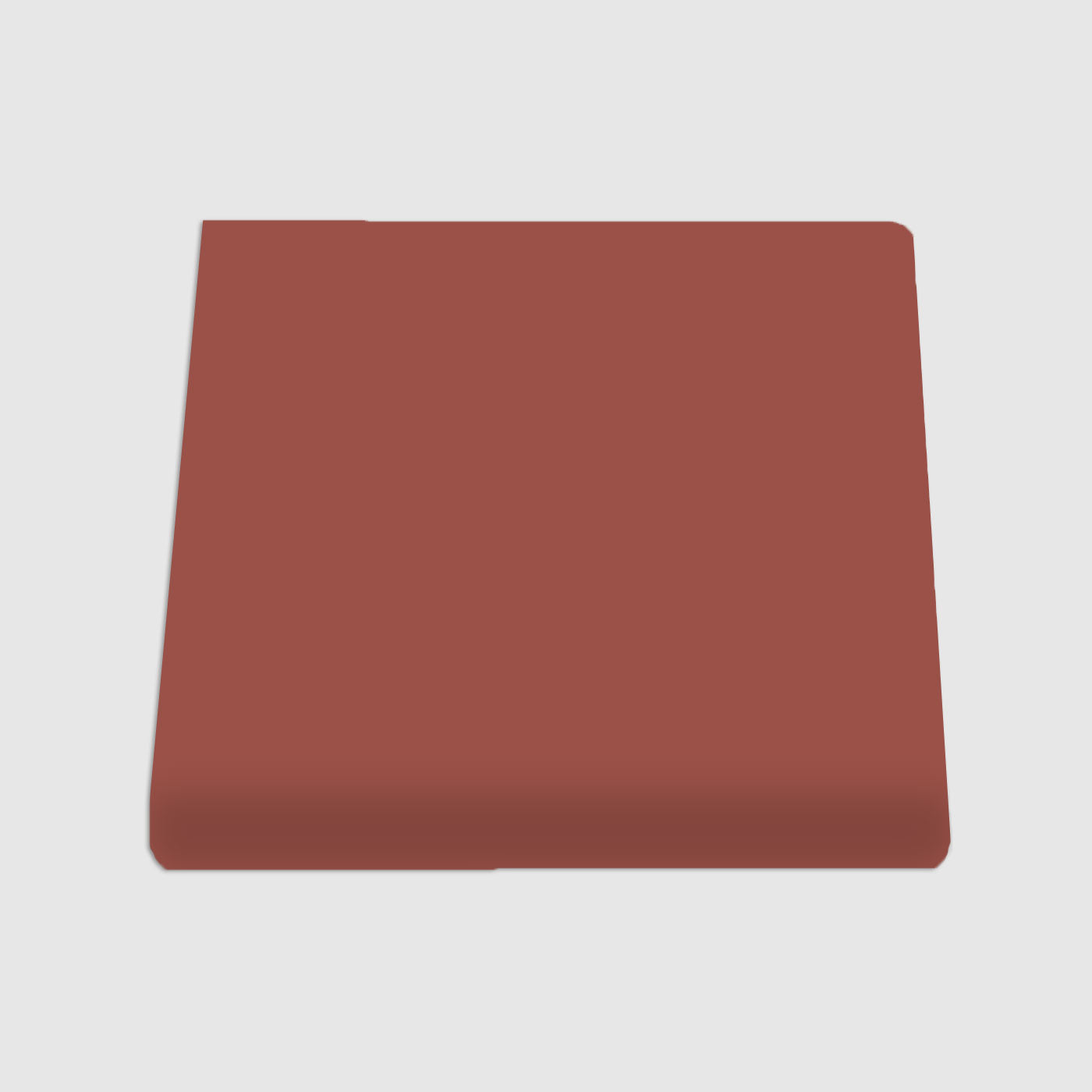 Single Bullnose Hibiscus Tea Matte Tile 6"x6"