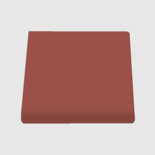 Single Bullnose Hibiscus Tea Matte Tile 6"x6"