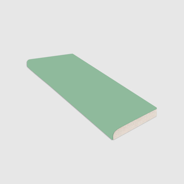 Single Bullnose Jade Gloss Tile 2"x8"