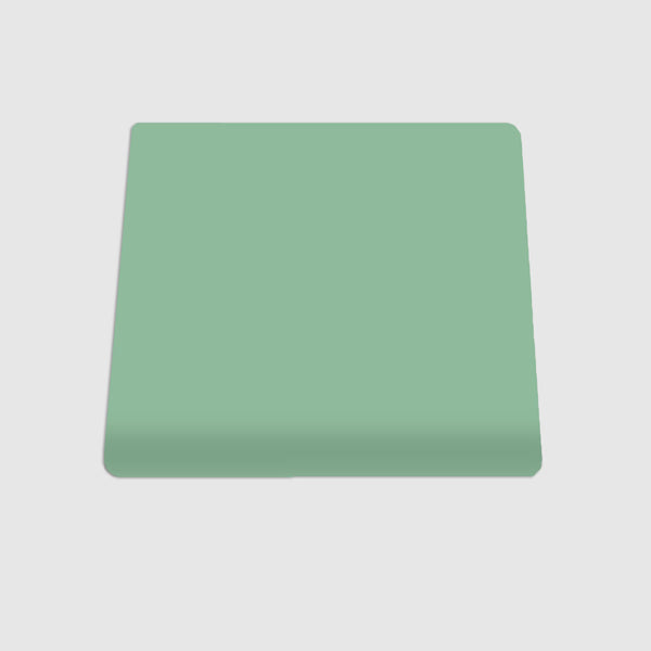 Single Bullnose Jade Gloss Tile 4"x4"