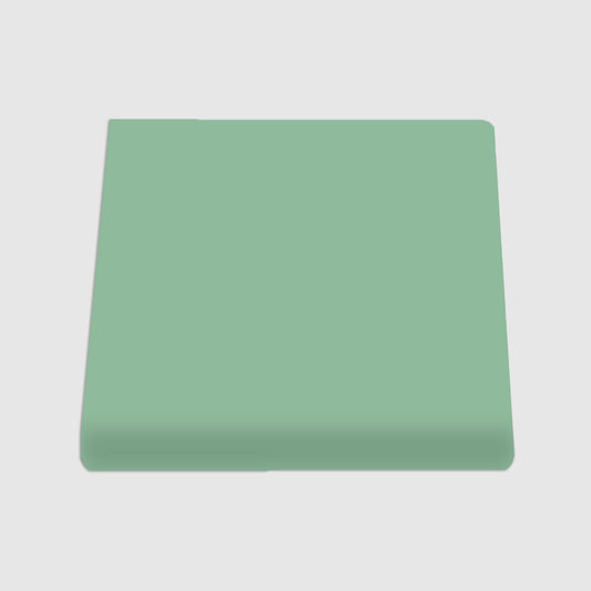 Single Bullnose Jade Gloss Tile 6"x6"