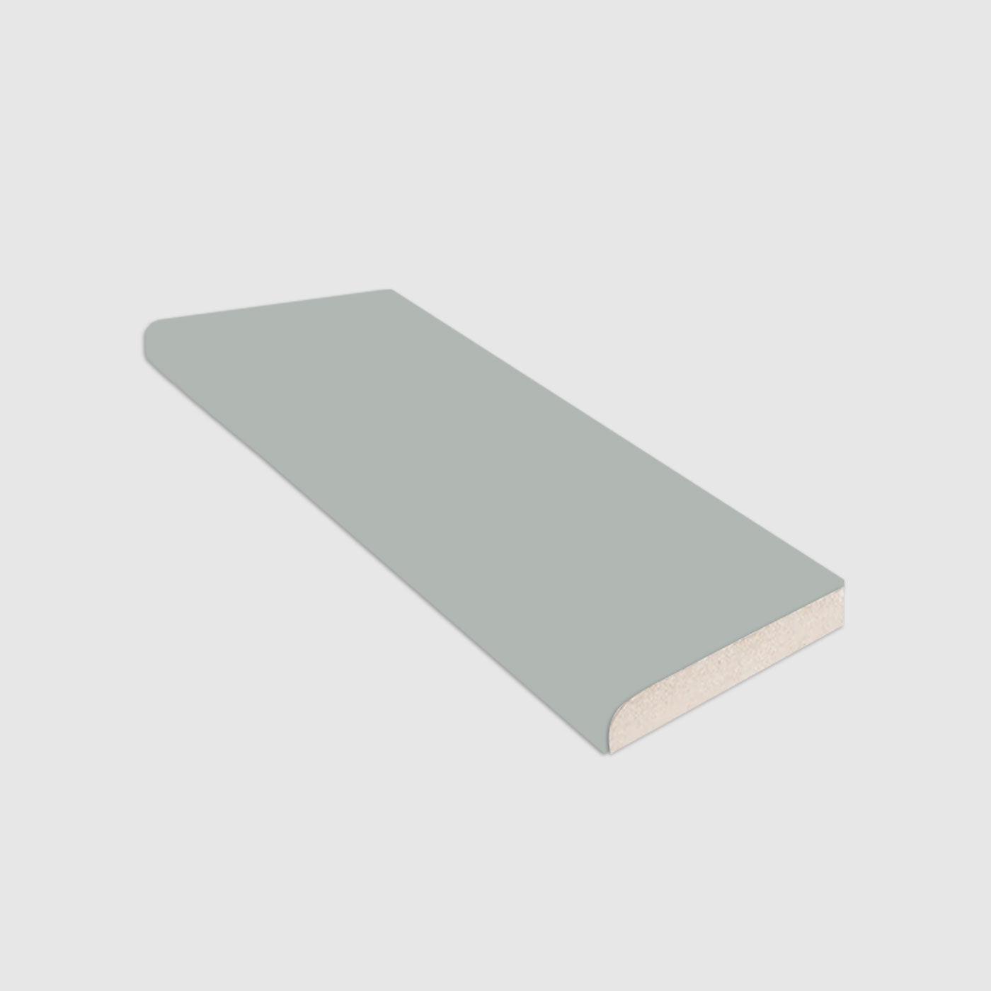 Single Bullnose Spur Gray Matte Tile 2"x8"