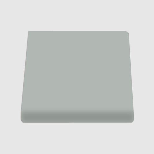 Single Bullnose Spur Gray Matte Tile 6"x6"