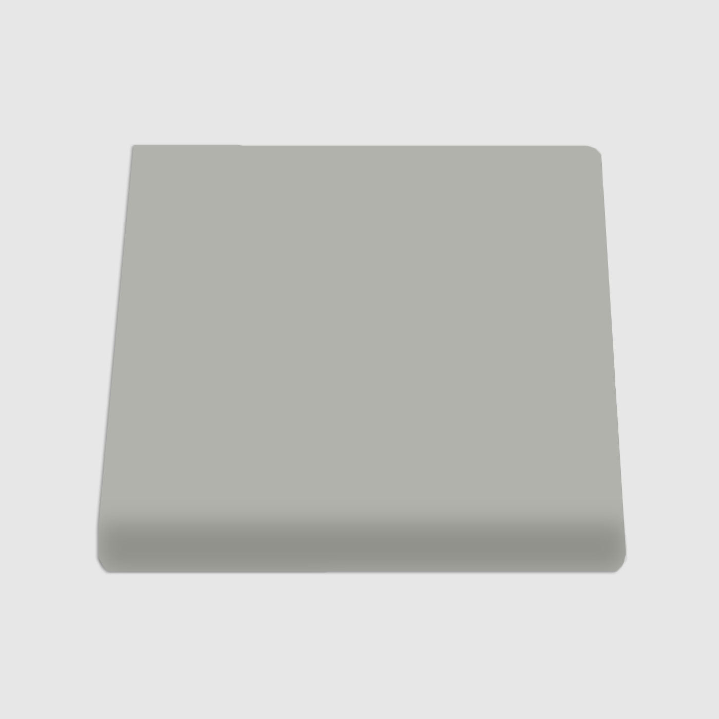 Single Bullnose Steel Matte Tile 6"x6"