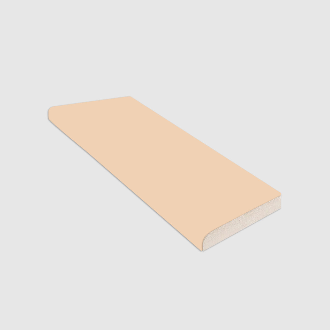 Single Bullnose Straw Hat Matte Tile 2"x8"