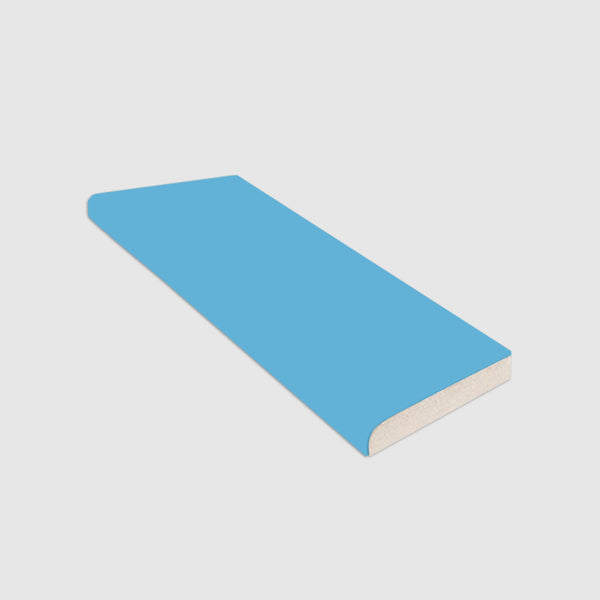 Single Bullnose Turquoise Gloss Tile 2"x8"