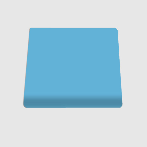 Single Bullnose Turquoise Gloss Tile 4"x4"