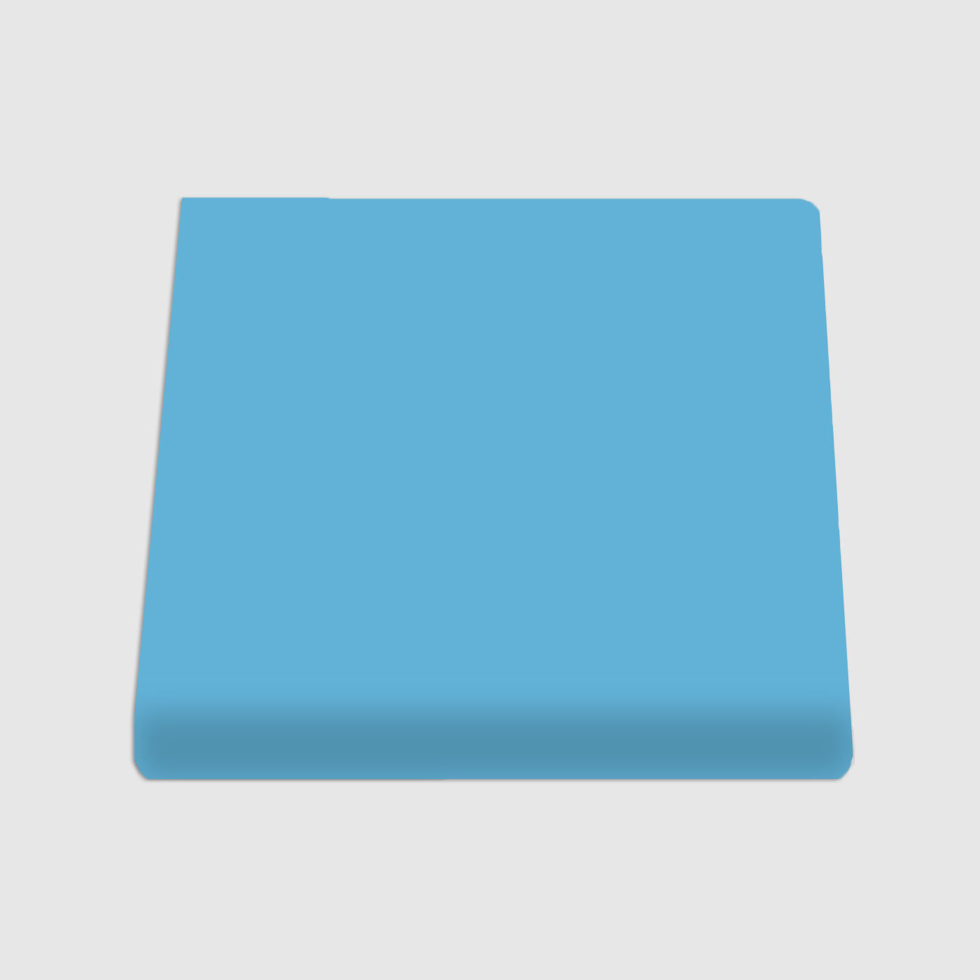 Single Bullnose Turquoise Gloss Tile 6"x6"