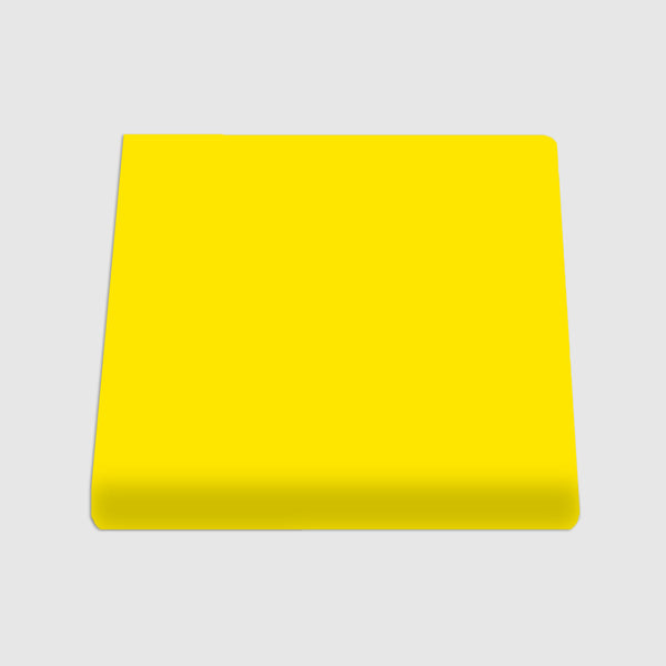 Single Bullnose Yellow Gloss Tile 6"x6"