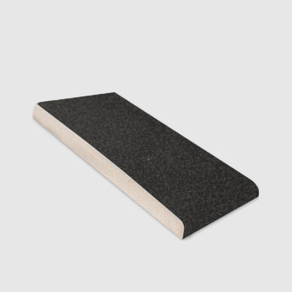 Subway Single Bullnose Black Suede