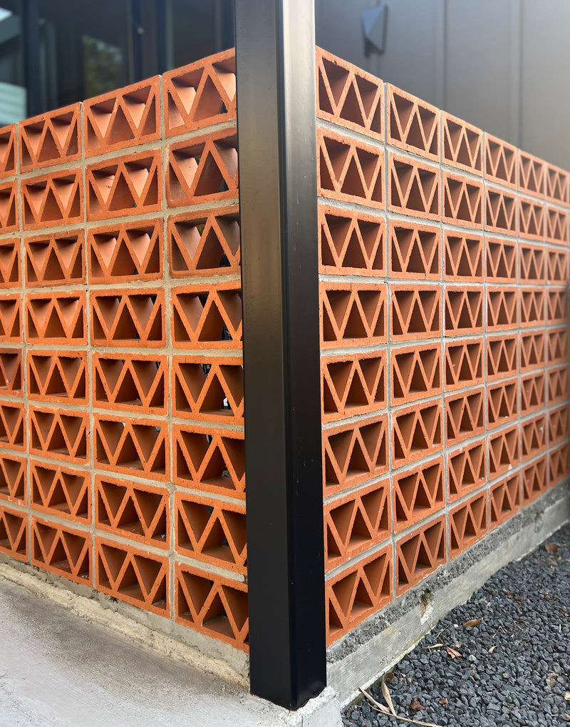 Terracotta Breeze Block Triangle - Clay Imports